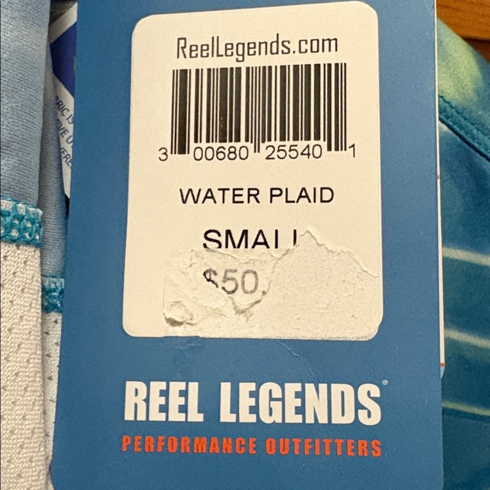 NWT Reel Legends Water Plaid Fishing Long Sleeve Shirt Size Small‎ - Picture 4 of 5